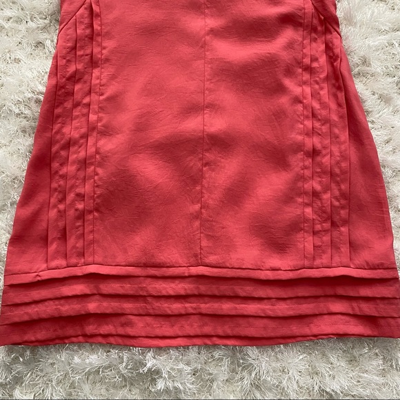 Nanette Lepore Silk Dress Button Front Coral Medium - Picture 3 of 15